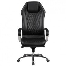 Bürostuhl in Schwarz aus Echtes Leder - 70x67x136cm...