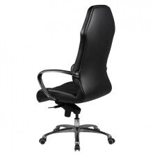 Bürostuhl in Schwarz aus Echtes Leder - 70x67x136cm (LxBxH)