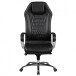 Bürostuhl in Schwarz aus Echtes Leder - 70x67x136cm (LxBxH)