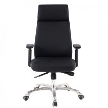 Bürostuhl in Schwarz aus Echtes Leder - 75x68x118cm...