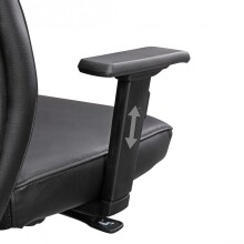 Bürostuhl in Schwarz aus Echtes Leder - 75x68x118cm (LxBxH)