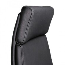 Bürostuhl in Schwarz aus Echtes Leder - 75x68x118cm (LxBxH)
