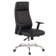 Bürostuhl in Schwarz aus Echtes Leder - 75x68x118cm...