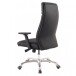 Bürostuhl in Schwarz aus Echtes Leder - 75x68x118cm (LxBxH)