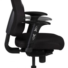 Bürostuhl in Schwarz aus Stoff - 63x63x149cm (LxBxH)