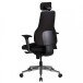 Bürostuhl in Schwarz aus Stoff - 63x63x149cm (LxBxH)