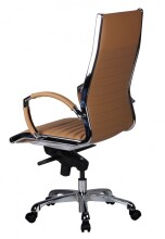 Bürostuhl in Braun aus Echtes Leder - 60x60x122cm (LxBxH)