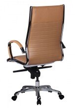 Bürostuhl in Braun aus Echtes Leder - 60x60x122cm (LxBxH)