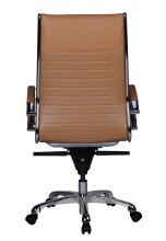 Bürostuhl in Braun aus Echtes Leder - 60x60x122cm (LxBxH)