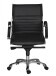Bürostuhl in Schwarz aus Echtes Leder - 60x60x107cm (LxBxH)