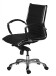 Bürostuhl in Schwarz aus Echtes Leder - 60x60x107cm (LxBxH)