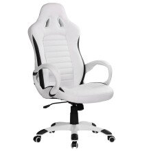 Bürostuhl in Weiß - 67x66x131cm (LxBxH)