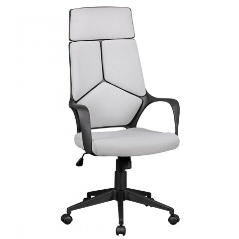 Bürostuhl in Grau aus Stoff - 70x63x129cm (LxBxH)