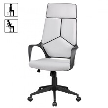 Bürostuhl in Grau aus Stoff - 70x63x129cm (LxBxH)