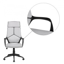 Bürostuhl in Grau aus Stoff - 70x63x129cm (LxBxH)