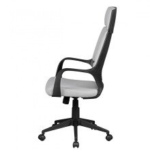 Bürostuhl in Grau aus Stoff - 70x63x129cm (LxBxH)