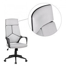 Bürostuhl in Grau aus Stoff - 70x63x129cm (LxBxH)