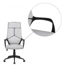 Bürostuhl in Grau aus Stoff - 70x63x129cm (LxBxH)