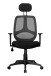Bürostuhl in Schwarz aus Stoff und Netzgewebe - 57x61x127cm (LxBxH)