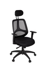 Bürostuhl in Schwarz - 57x61x127cm (LxBxH)
