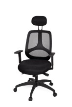 Bürostuhl in Schwarz - 57x61x127cm (LxBxH)