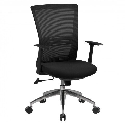 Bürostuhl in Schwarz aus Stoff - 70x63x107cm (LxBxH)