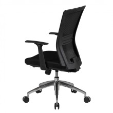 Bürostuhl in Schwarz aus Stoff - 70x63x107cm (LxBxH)