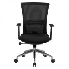 Bürostuhl in Schwarz aus Stoff - 70x63x107cm (LxBxH)