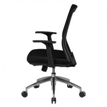 Bürostuhl in Schwarz aus Stoff - 70x63x107cm (LxBxH)