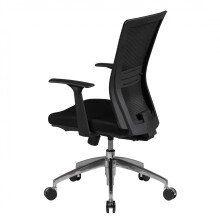 Bürostuhl in Schwarz aus Stoff - 70x63x107cm (LxBxH)