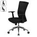 Bürostuhl in Schwarz aus Stoff - 70x63x107cm (LxBxH)