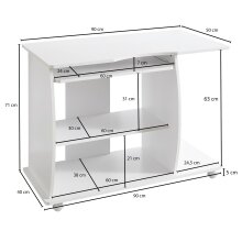 Schreibtisch in Weiß - 50x90x71cm (LxBxH)