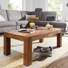 Couchtisch in Braun aus Sheesham Massivholz - 60x110x40cm...