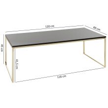 Couchtisch in Schwarz - 60x120x45 (LxBxH)