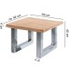 Couchtisch in Braun - 60x58x40 (LxBxH)