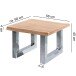 Couchtisch in Braun - 60x58x40 (LxBxH)