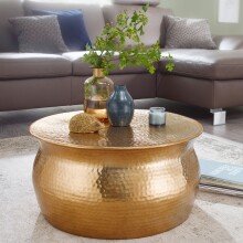 Couchtisch in Gold aus Kompletter Tisch: Aluminium - 30cm (H)