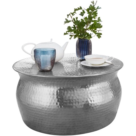 Couchtisch in Silber aus Kompletter Tisch: Aluminium - 30cm (H)