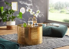Couchtisch in Gold aus Kompletter Couchtisch: Aluminium - 40cm (H)