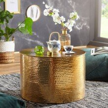 Couchtisch in Gold aus Kompletter Couchtisch: Aluminium - 40cm (H)