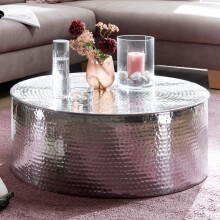 Couchtisch in Silber aus Kompletter Sofatisch: Aluminium - 31cm (H)
