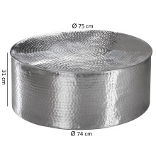 Couchtisch in Silber aus Kompletter Sofatisch: Aluminium - 31cm (H)