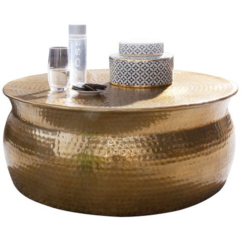 Couchtisch in Gold aus Kompletter Tisch: Aluminium - 31cm (H)
