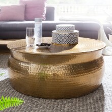 Couchtisch in Gold aus Kompletter Tisch: Aluminium - 31cm (H)