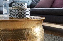 Couchtisch in Gold aus Kompletter Tisch: Aluminium - 31cm (H)