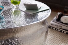 Couchtisch in Silber aus Kompletter Tisch: Aluminium - 31cm (H)