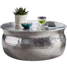 Couchtisch in Silber aus Kompletter Tisch: Aluminium -...