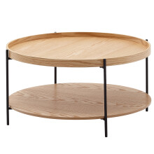 Couchtisch 78x78x40 cm Sofatisch Holz / Metall...