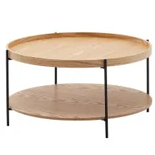 Couchtisch 78x78x40 cm Sofatisch Holz / Metall...