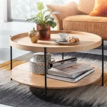 Couchtisch 78x78x40 cm Sofatisch Holz / Metall...
